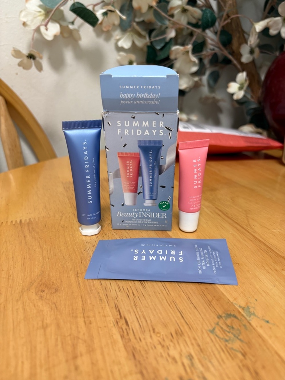 Sephora Beauty Insider Set SUMMER FRIDAYS Jet Lag Mask & Lip Butter Balm New NIB